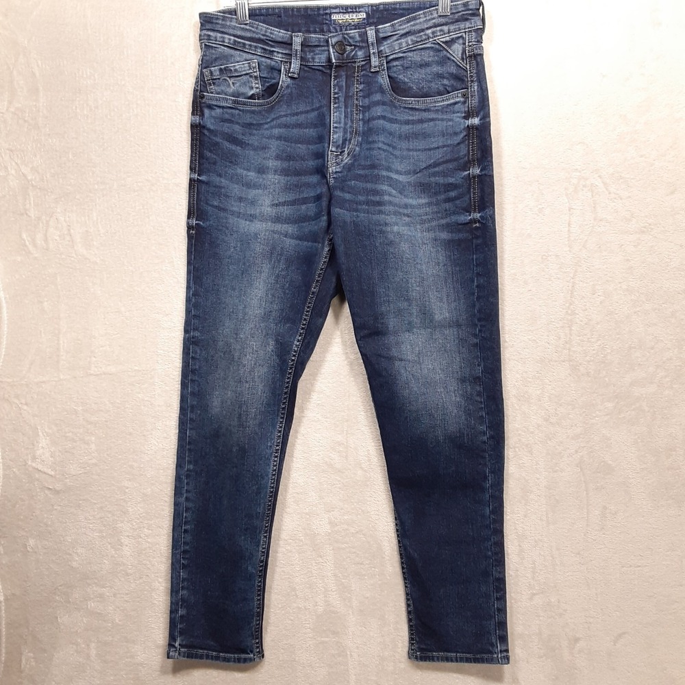 Flying Machine Mens Jeans Sz.32x30/Dark Blue/Stone Wash/Slim Tapered